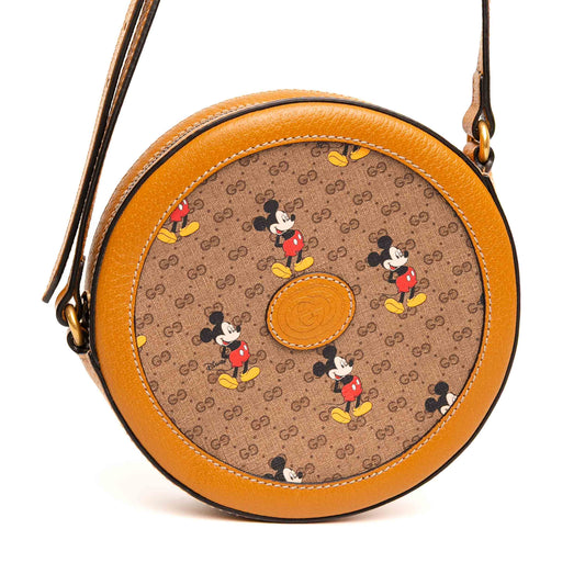Gucci x Disney Mickey Mouse GG Round Crossbody Bag