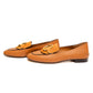 Chloe Brown Leather C Buckle Loafers