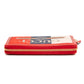 Gucci Logo Print Red Zip Wallet