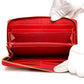 Gucci Logo Print Red Zip Wallet