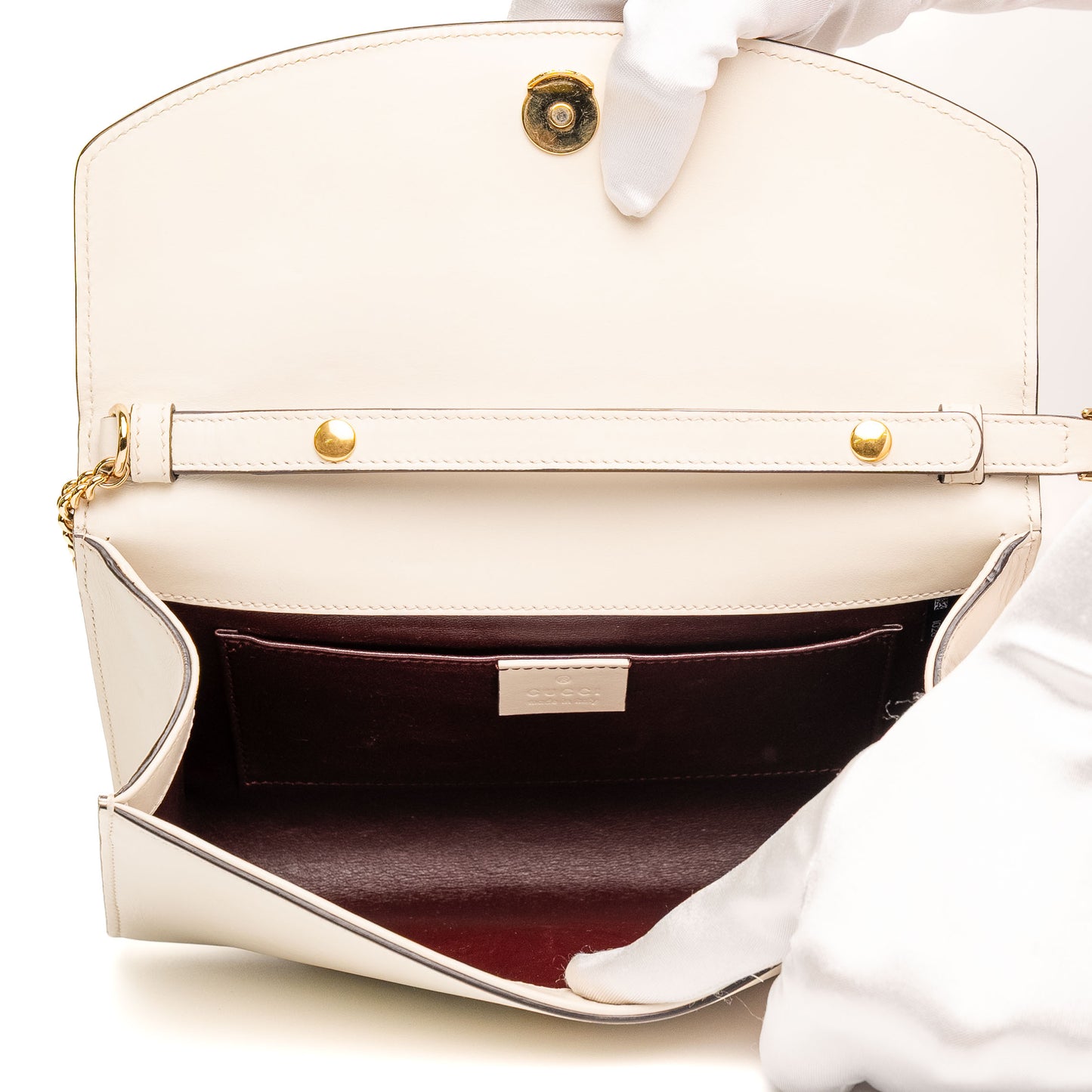Gucci Zumi Mini White Leather Shoulder Bag