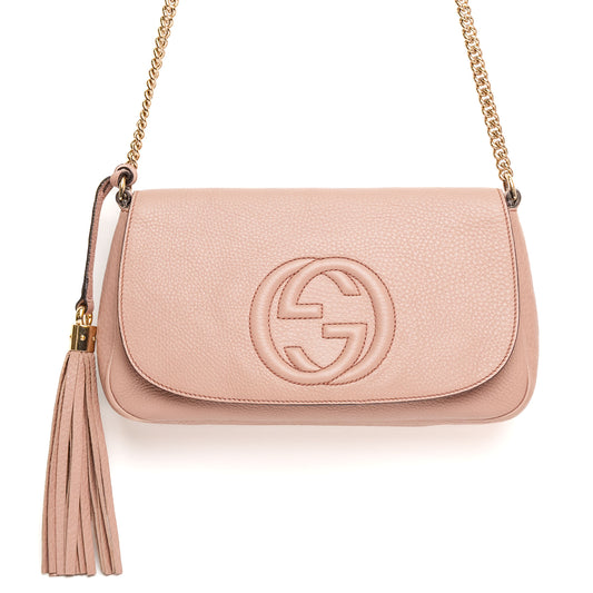 Gucci Soho Pink Leather Shoulder Bag