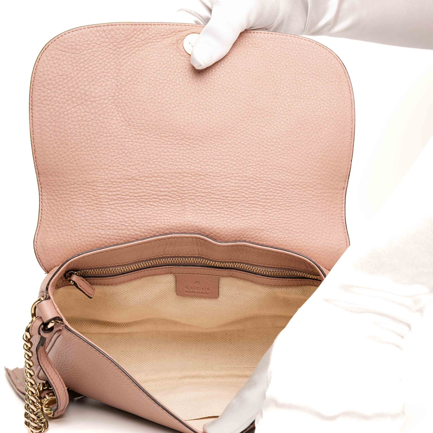 Gucci Soho Pink Leather Shoulder Bag