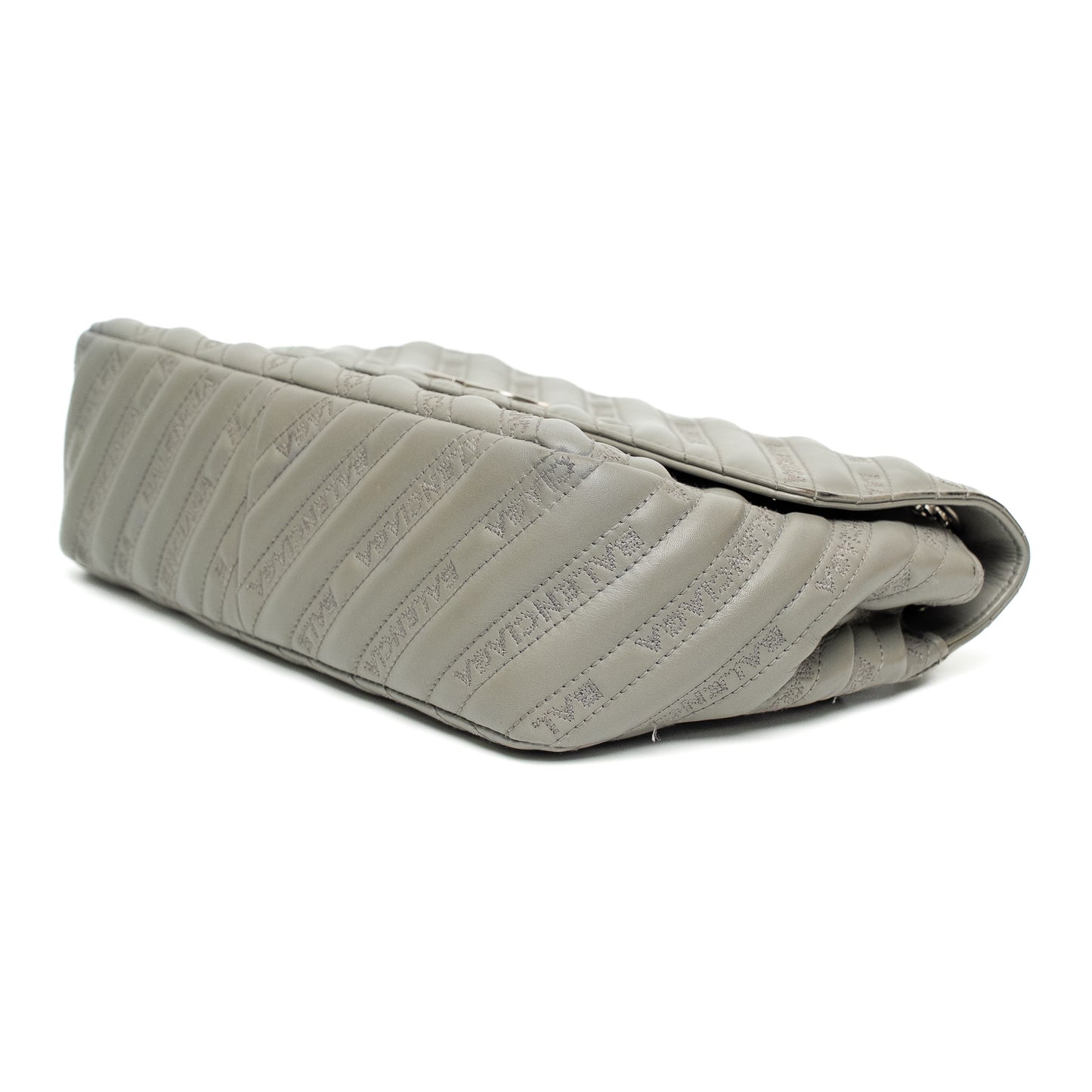 Balenciaga Grey Quilted Chain Shoulder Bag
