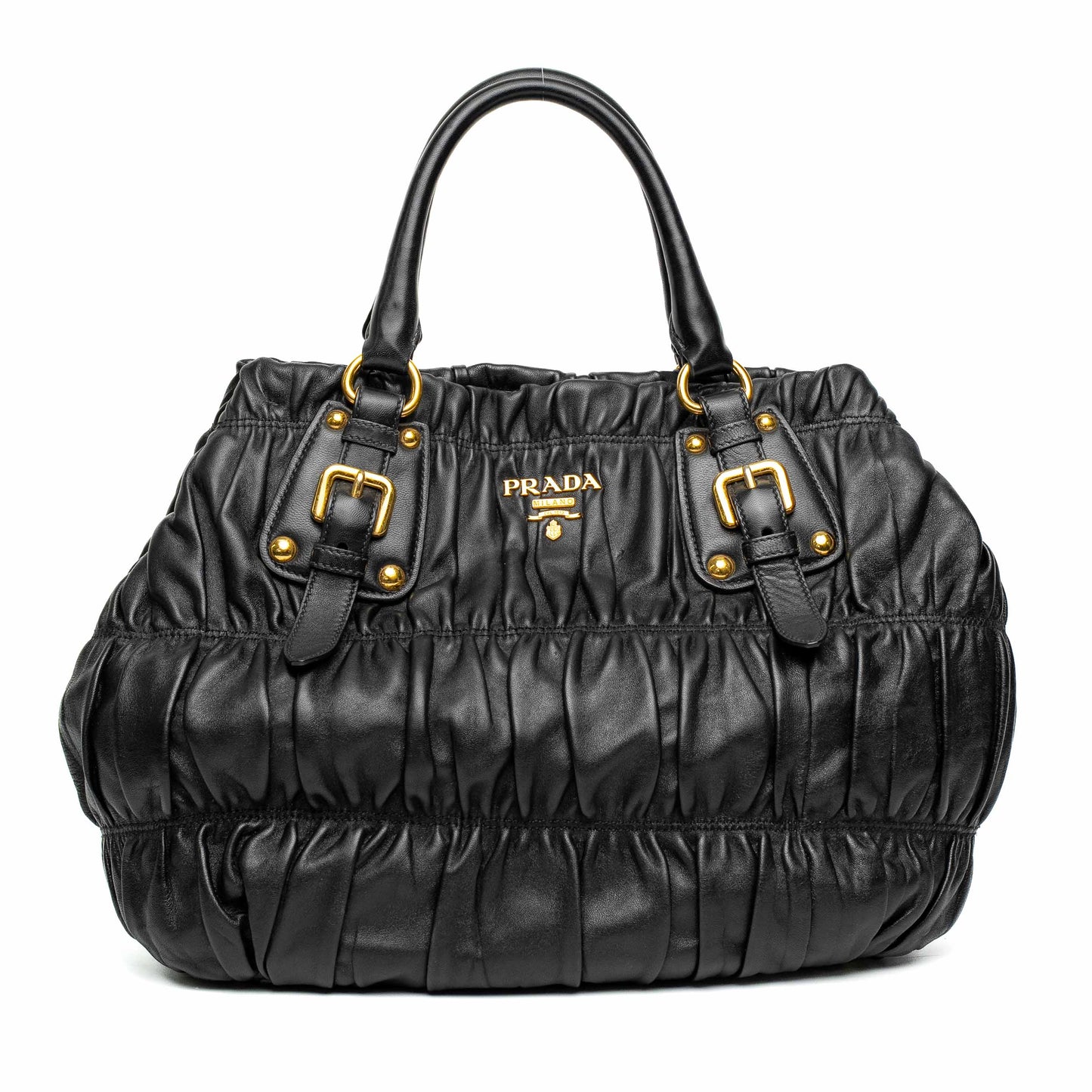 Prada Black Nappa Gaufre Tote Bag