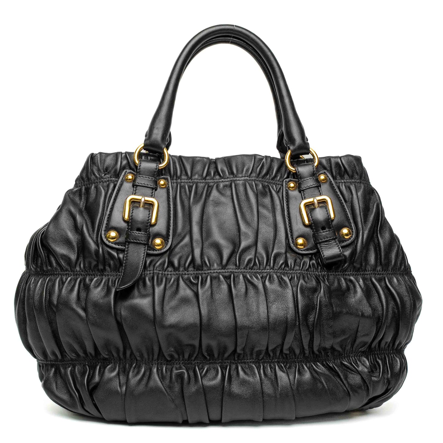 Prada Black Nappa Gaufre Tote Bag