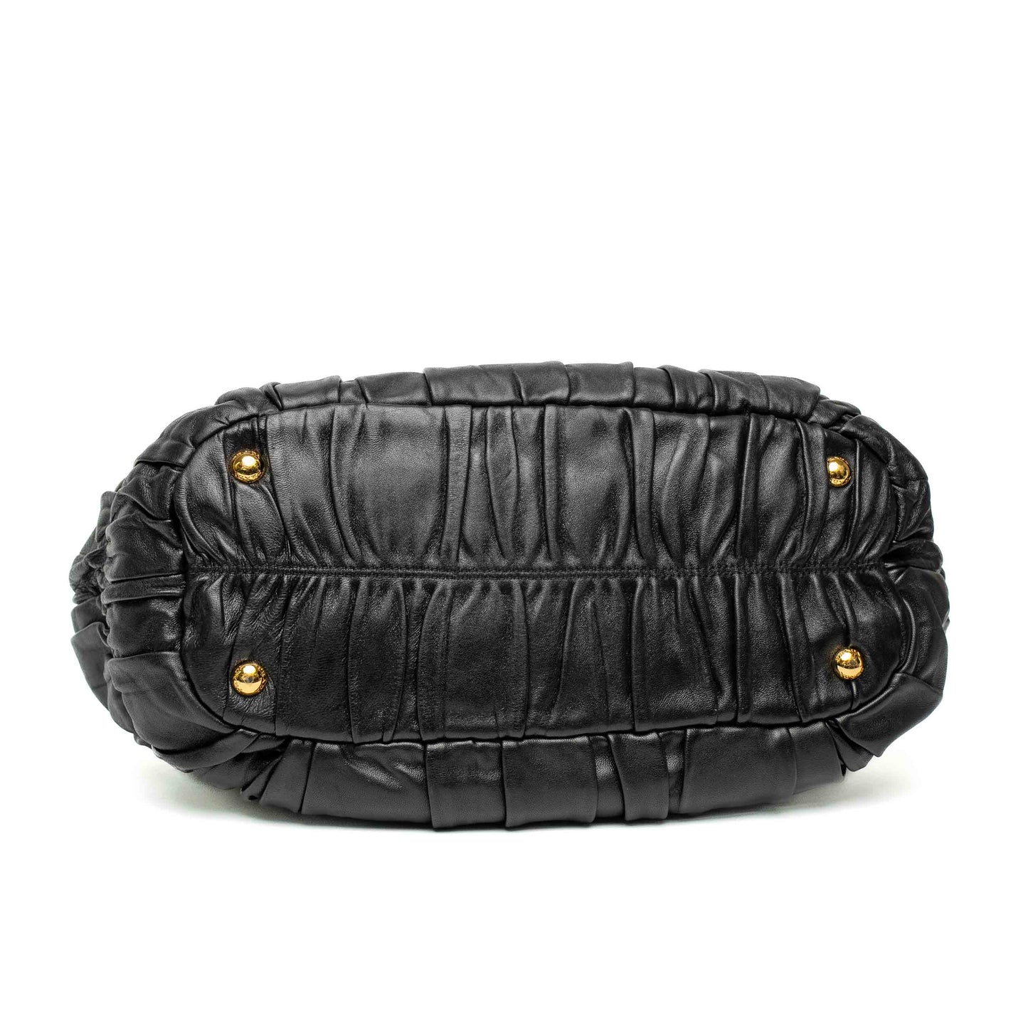 Prada Black Nappa Gaufre Tote Bag