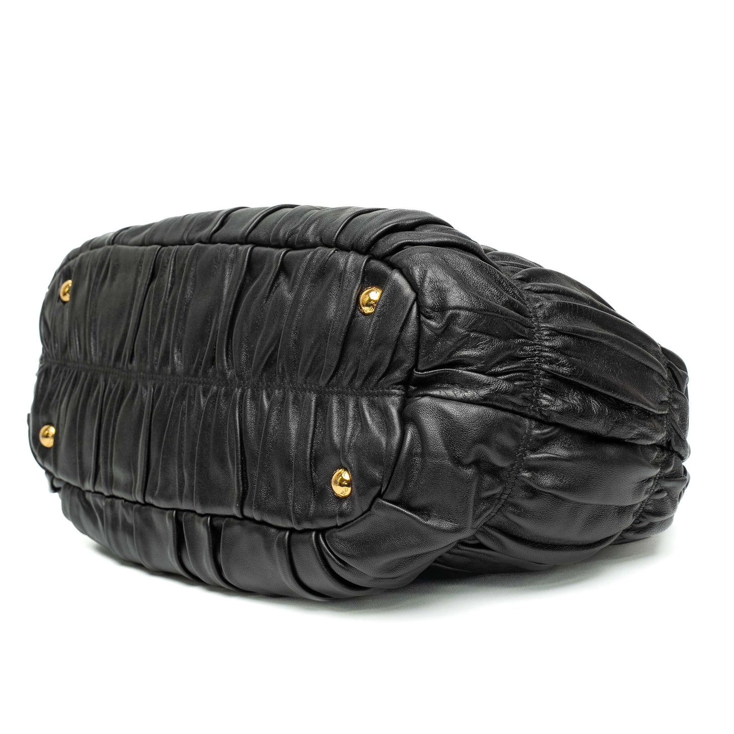 Prada Black Nappa Gaufre Tote Bag