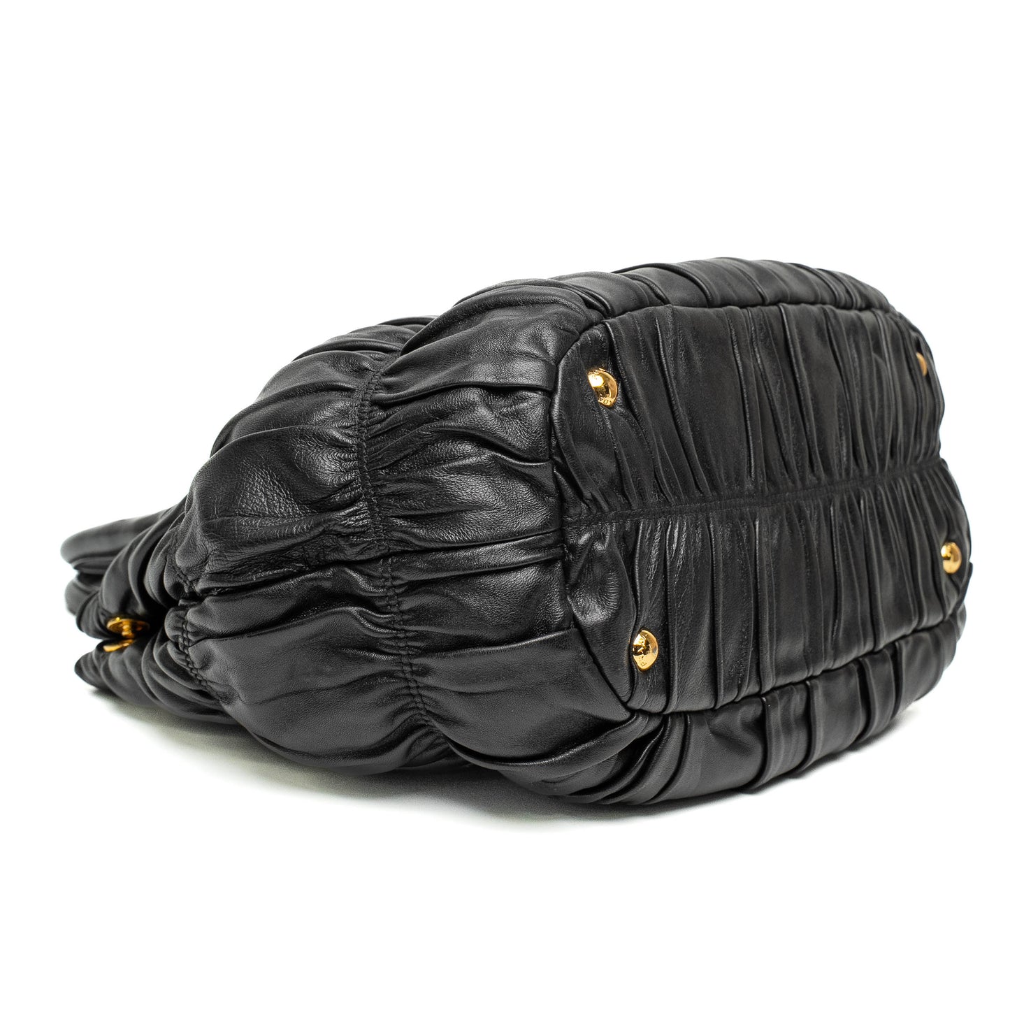 Prada Black Nappa Gaufre Tote Bag