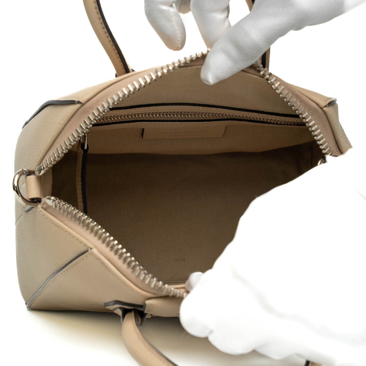 Givenchy Mini Antigona Beige Leather Bag