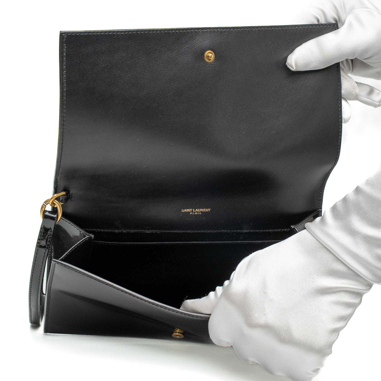 Saint Laurent Two-Tone Monogram Pouch