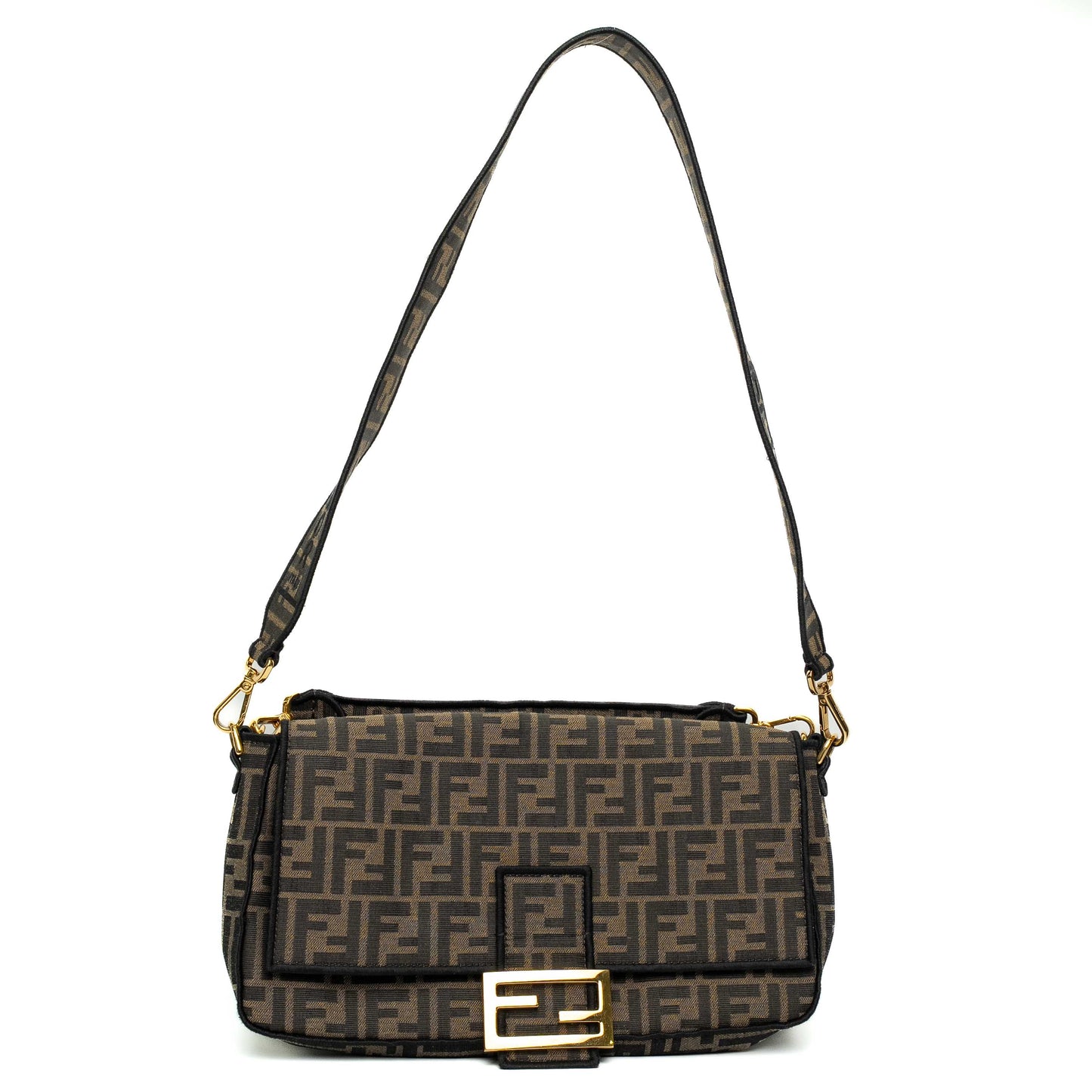 Fendi Baguette Brown FF Canvas Bag