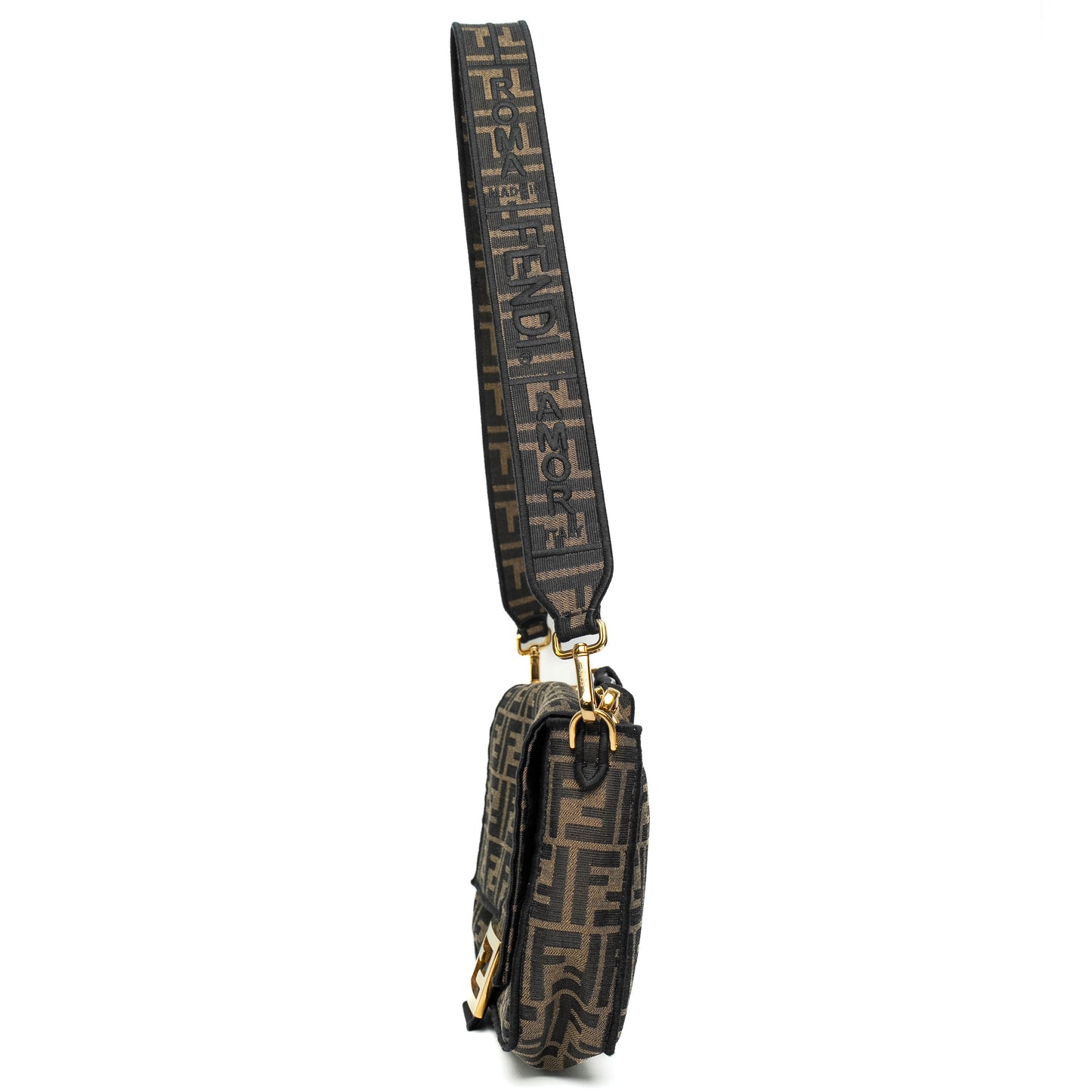 Fendi Baguette Brown FF Canvas Bag