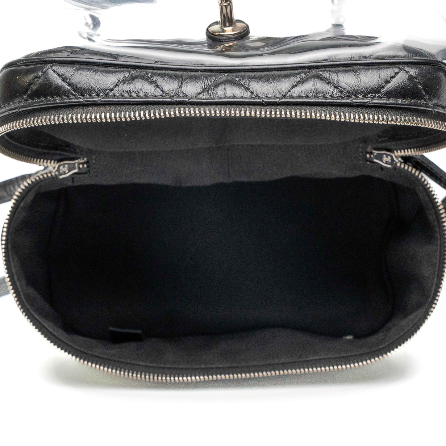 Chanel Black Quilted Leather PVC Backpack