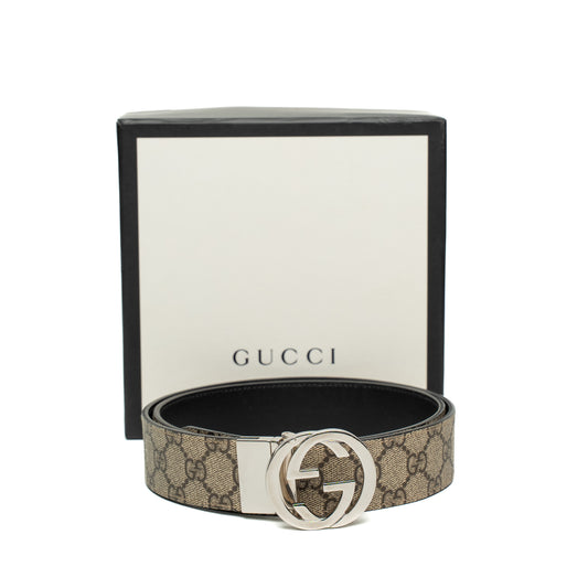 Gucci Reversible Supreme Interlocking G Belt