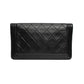 Chanel Boy Black Quilted Chain Wallet