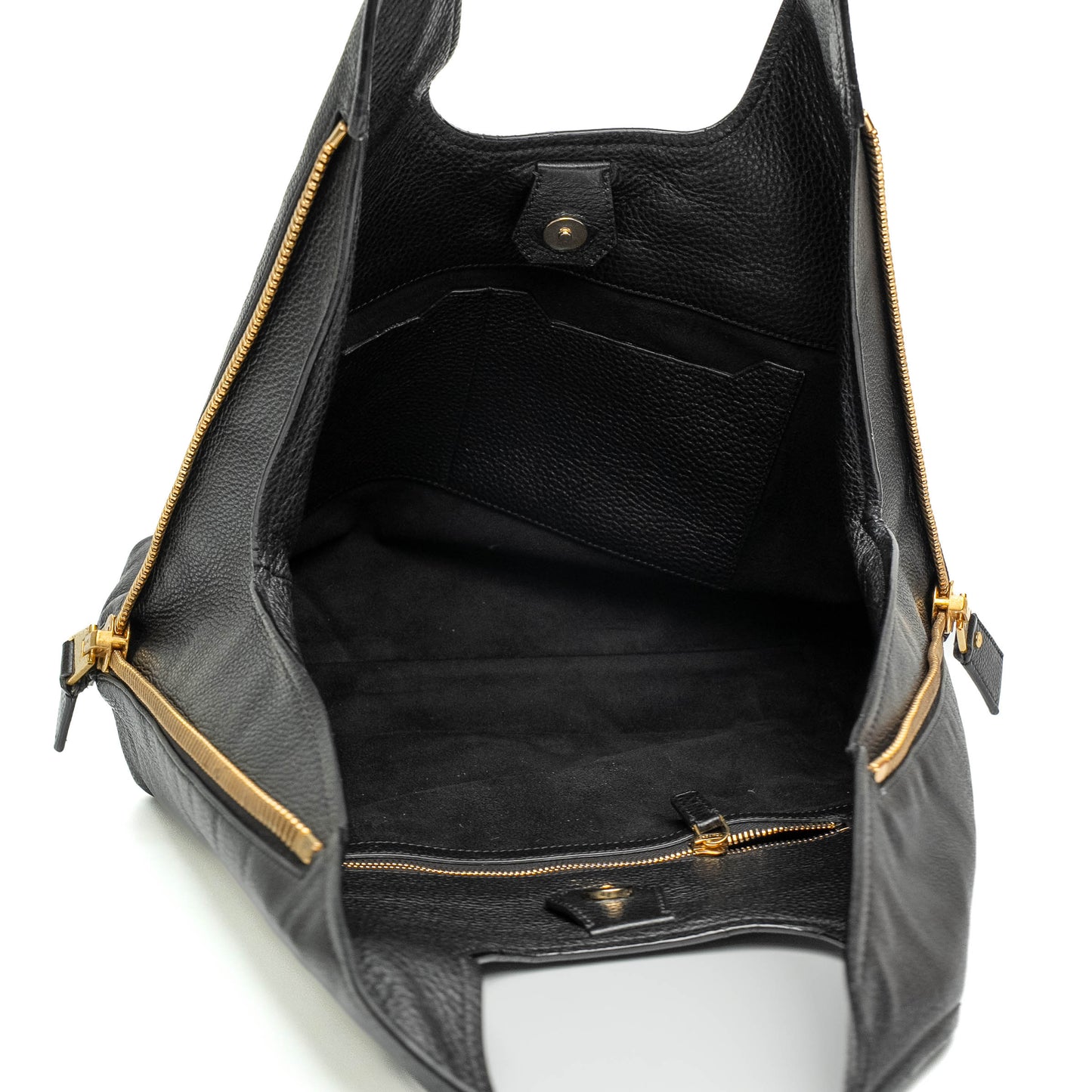 Tom Ford Black Leather Tote Bag