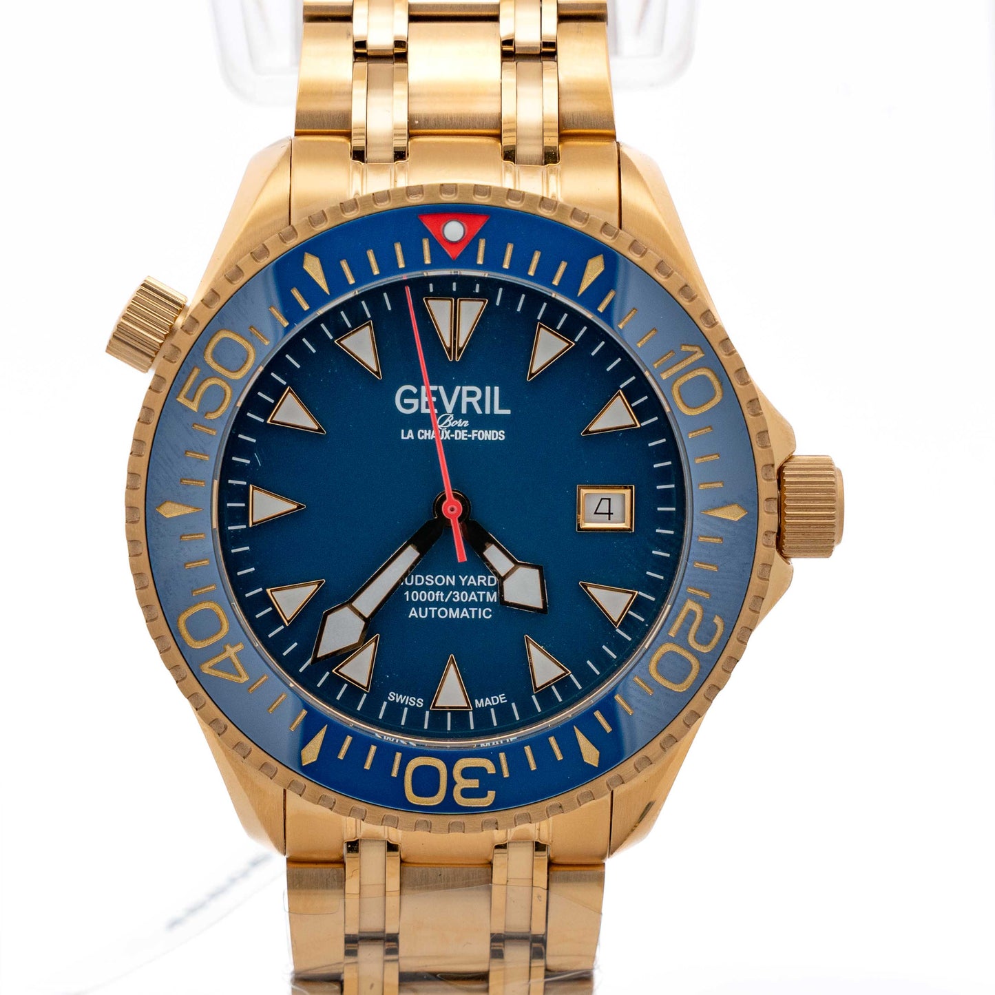 Gevril Hudson Yards Blue Gold Watch