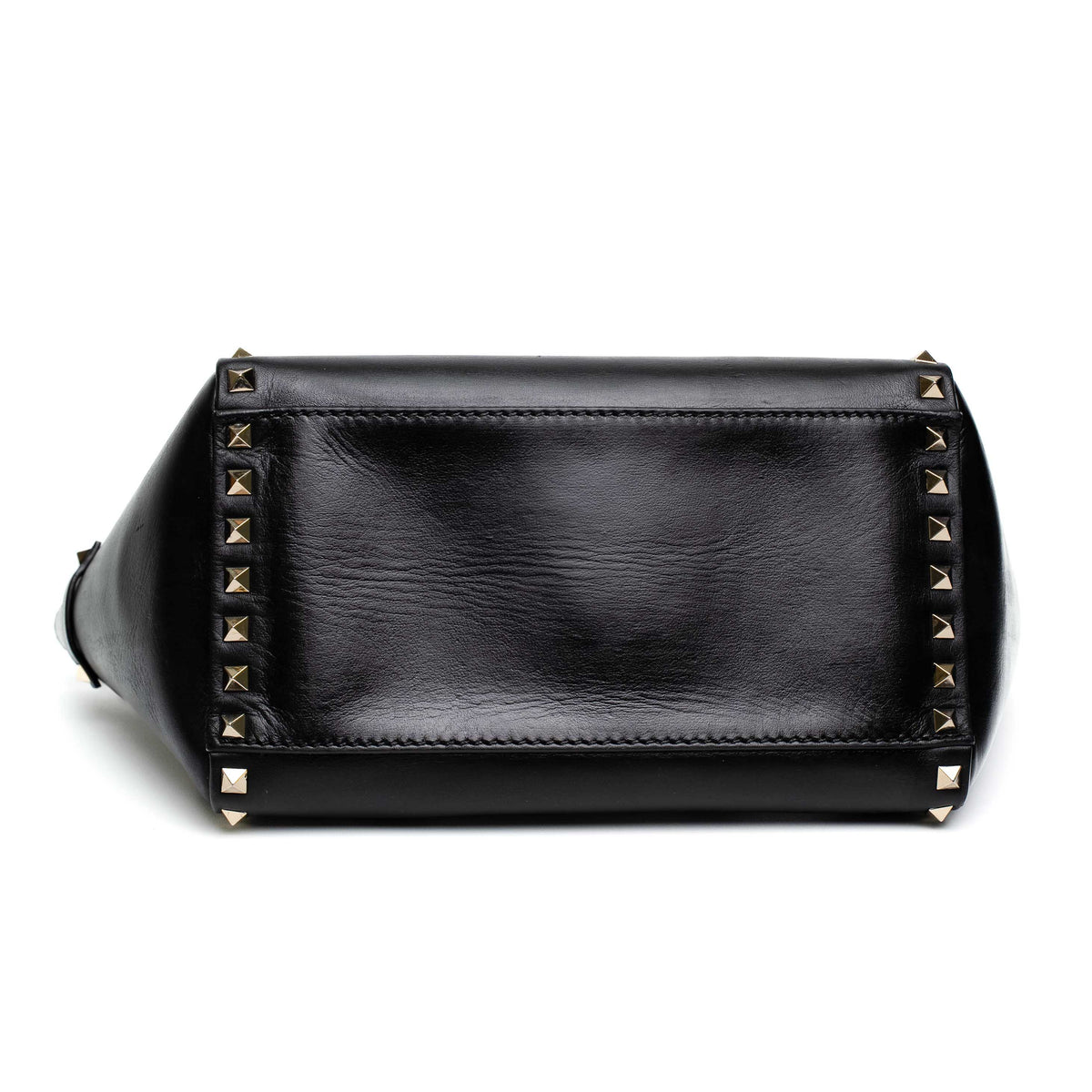 Valentino Garavani Small Rockstud Black Leather Tote