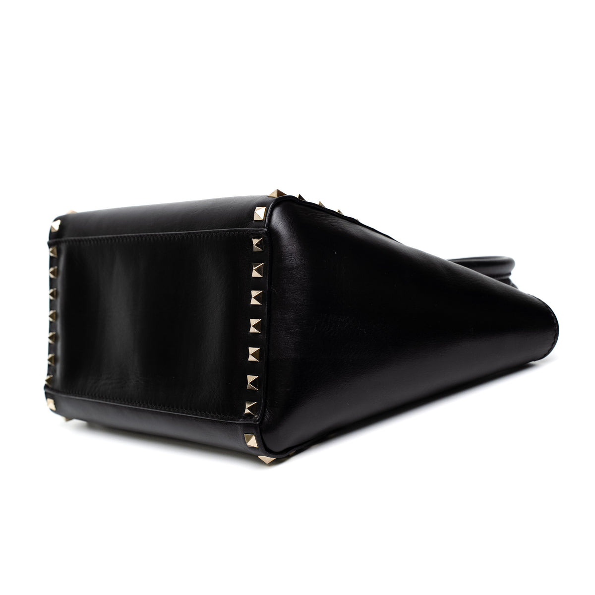 Valentino Garavani Small Rockstud Black Leather Tote