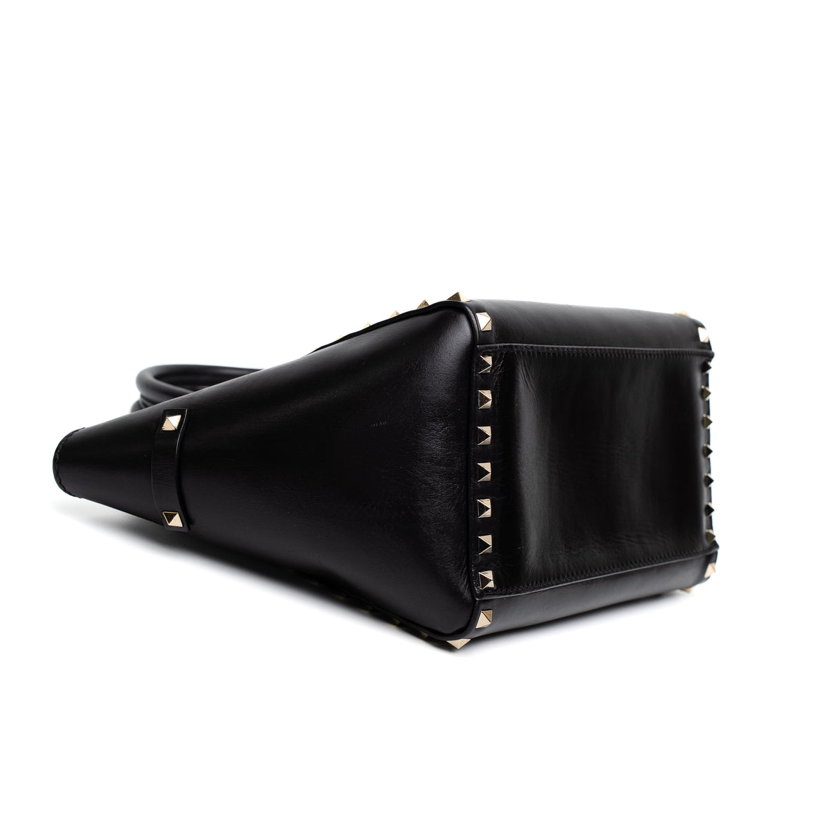 Valentino Garavani Small Rockstud Black Leather Tote
