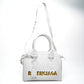 Balenciaga Monday White Leather Bowling Bag