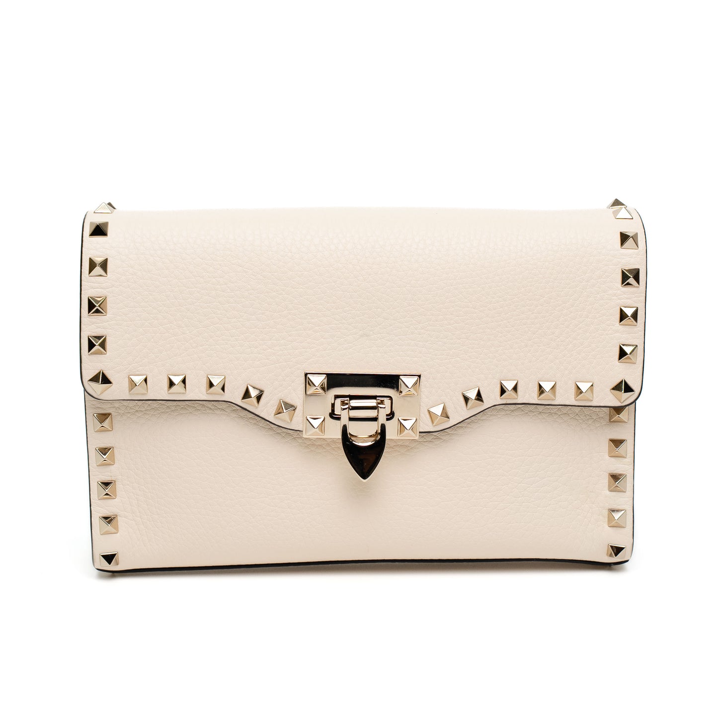 Valentino Rockstud Cream Shoulder Bag