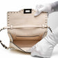 Valentino Rockstud Cream Shoulder Bag