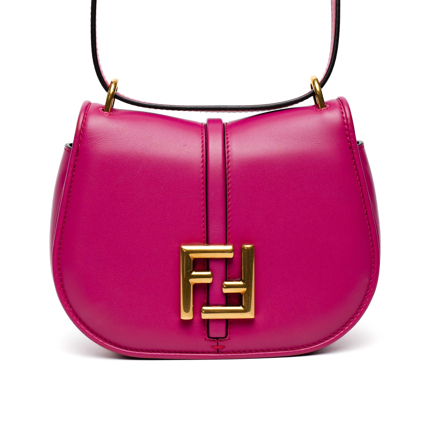 Fendi Pink Leather Shoulder Bag