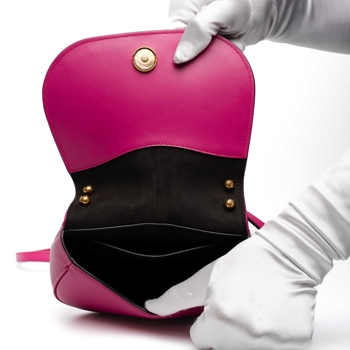Fendi Pink Leather Shoulder Bag