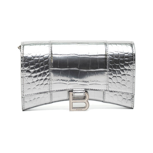 Balenciaga Metallic Hourglass Chain Bag