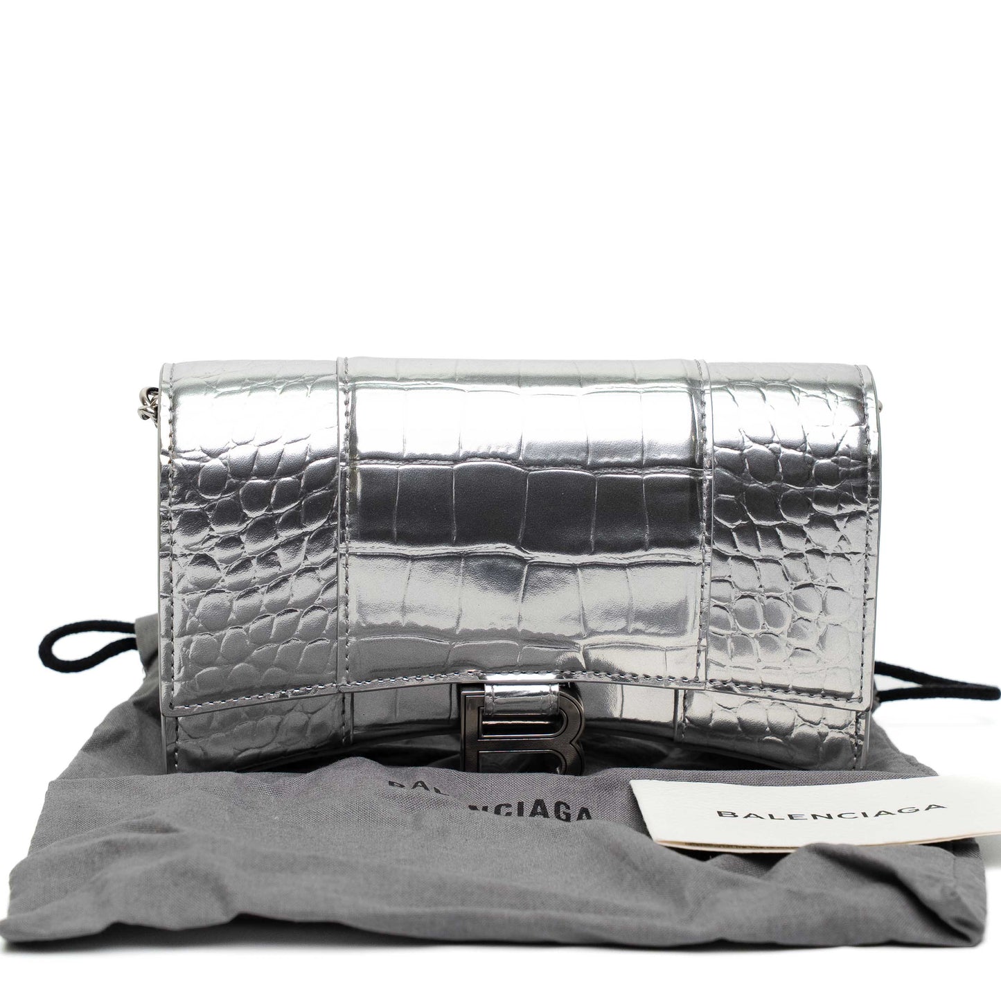 Balenciaga Metallic Hourglass Chain Bag