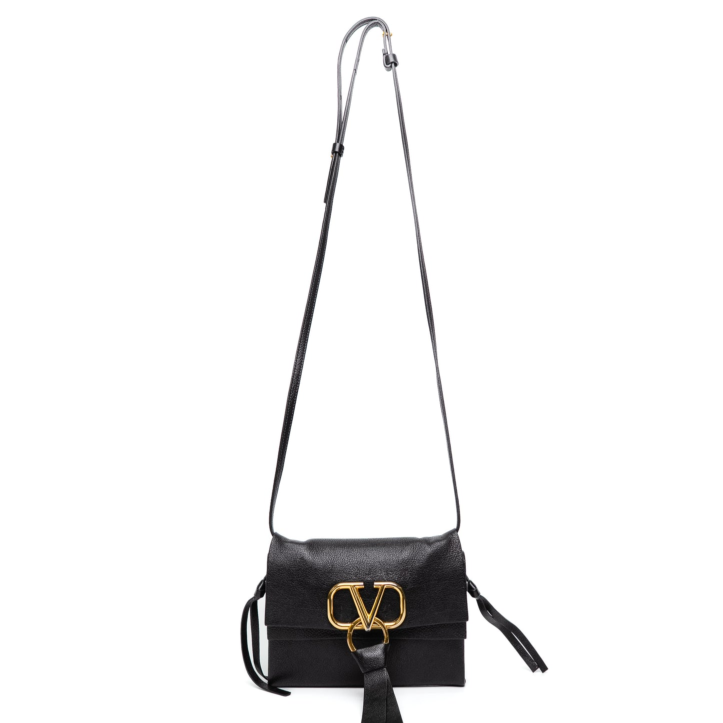 Valentino V Ring Black Crossbody Bag