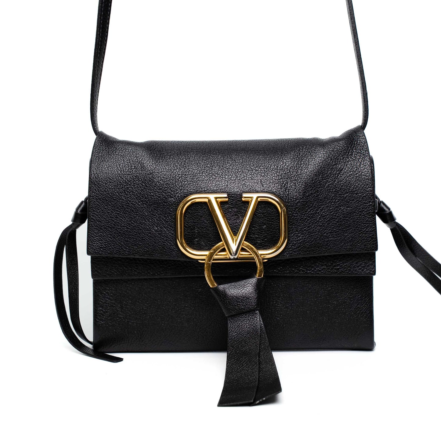 Valentino V Ring Black Crossbody Bag