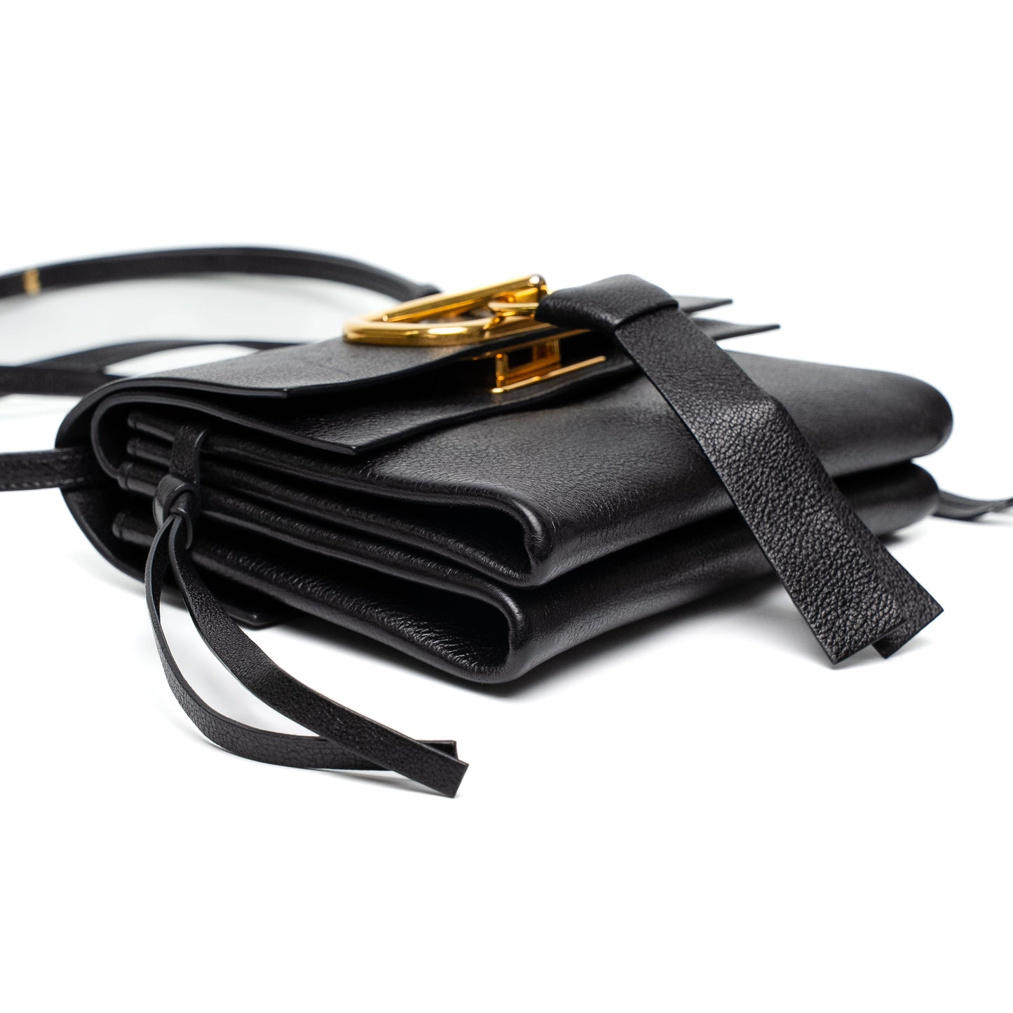 Valentino V Ring Black Crossbody Bag