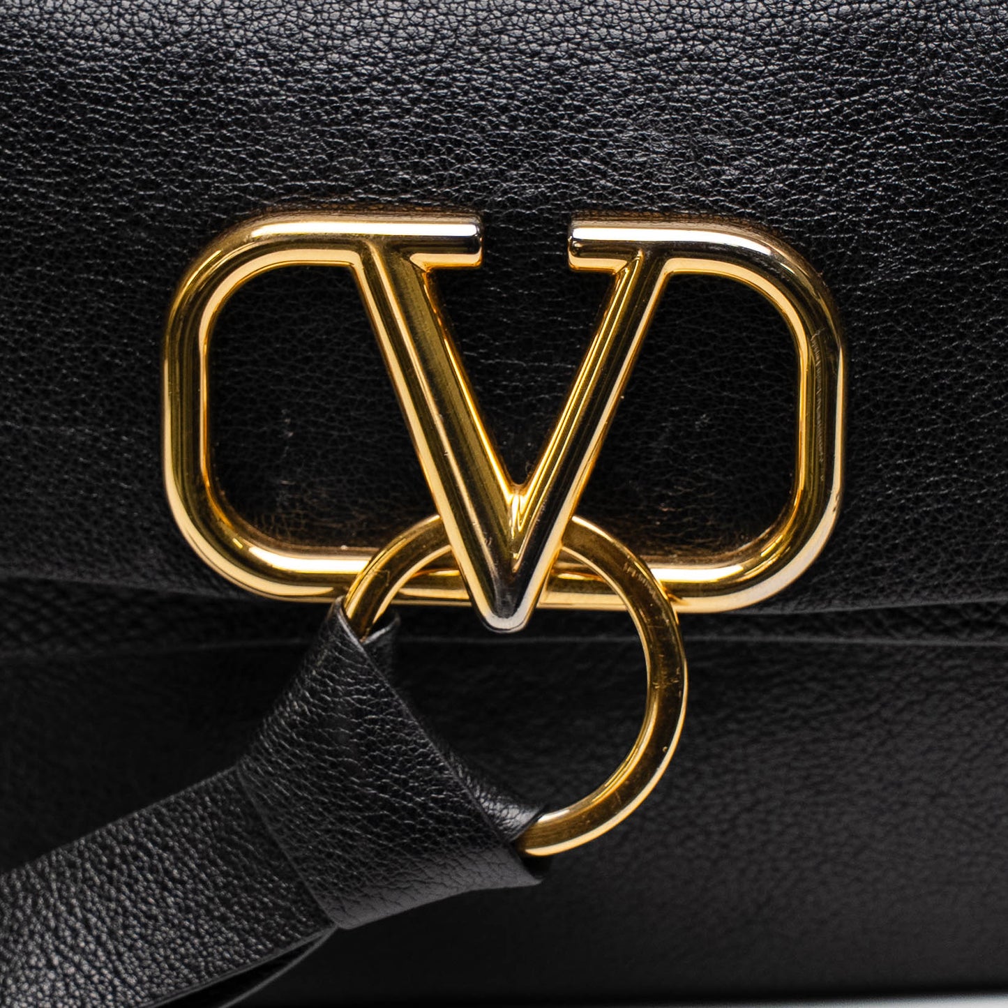 Valentino V Ring Black Crossbody Bag
