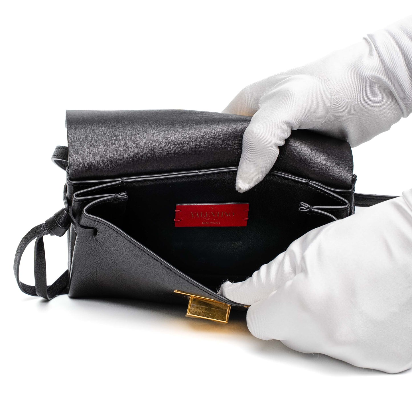 Valentino V Ring Black Crossbody Bag