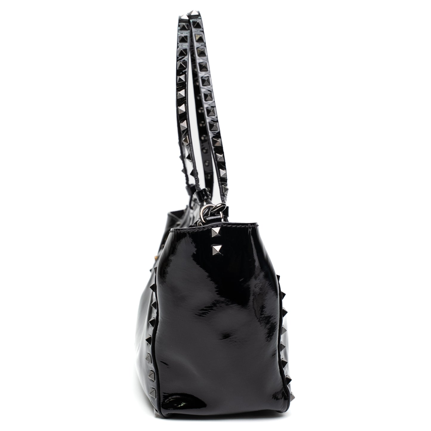 Valentino Rockstud Black Patent Tote