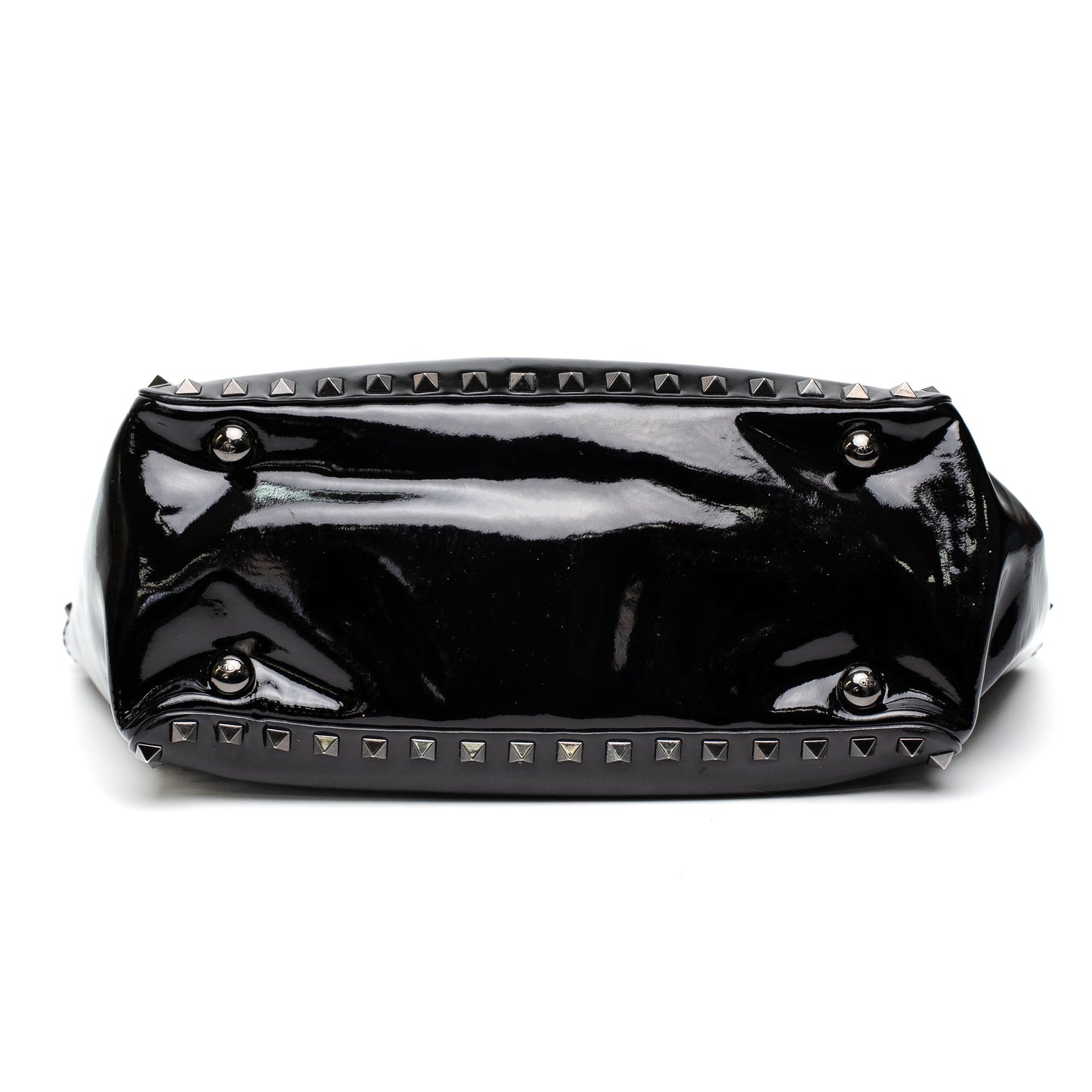 Valentino Rockstud Black Patent Tote