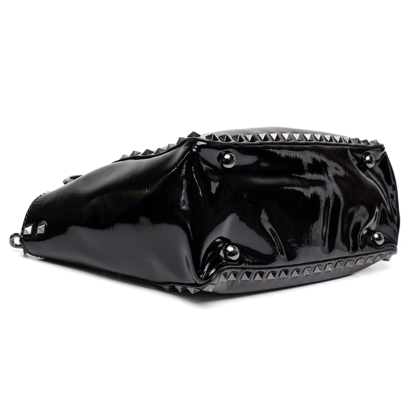Valentino Rockstud Black Patent Tote