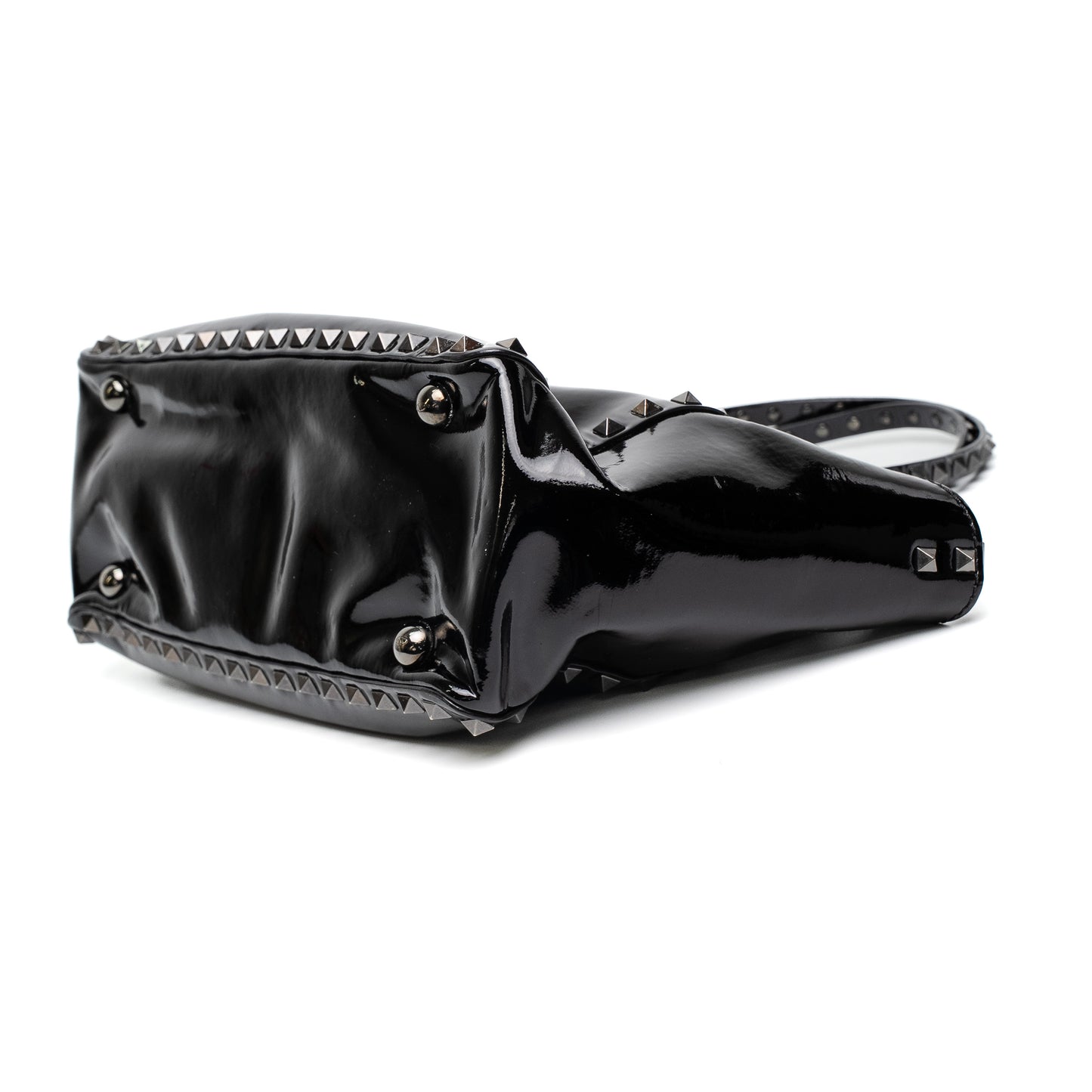 Valentino Rockstud Black Patent Tote