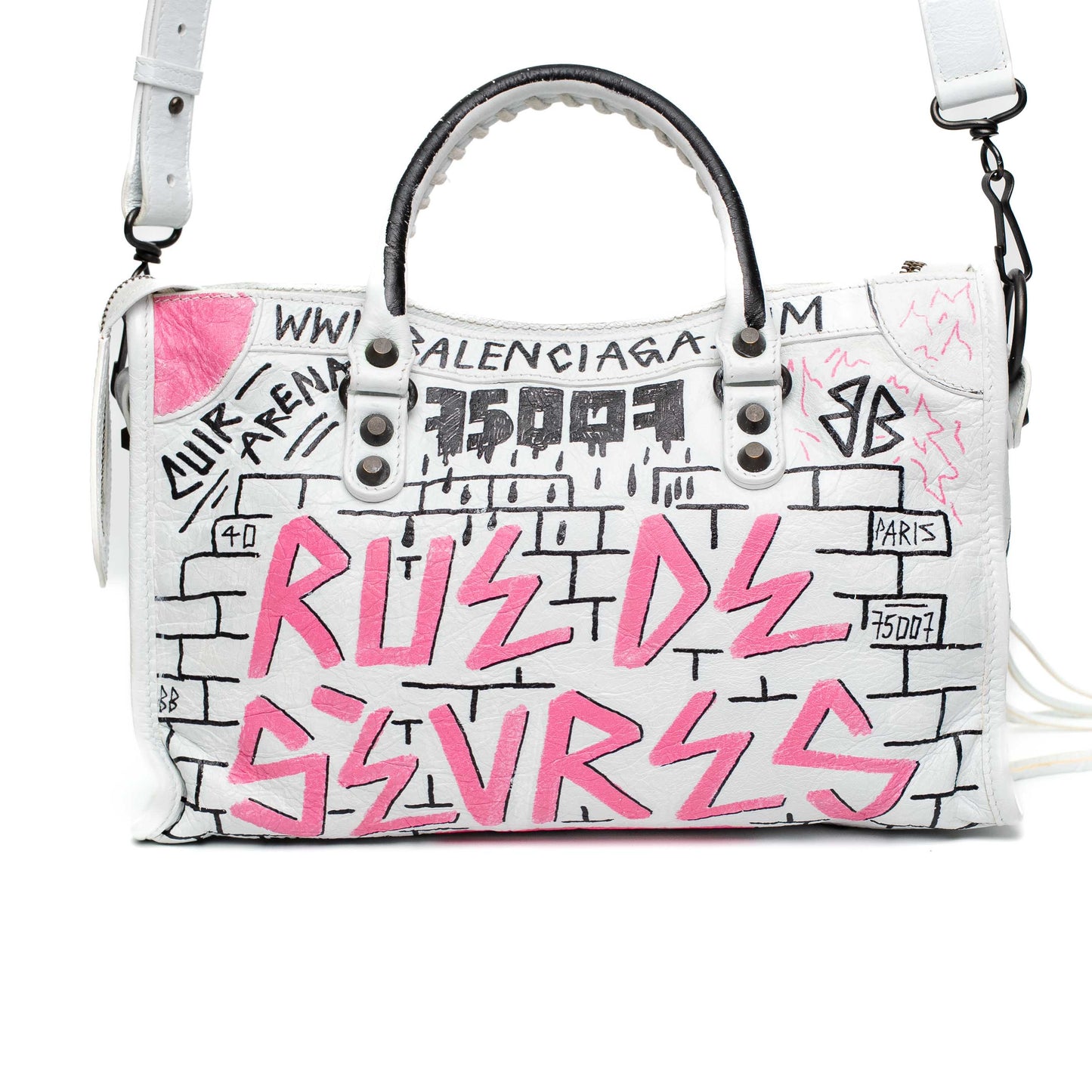 Balenciaga Mini City Graffiti Two Way Bag