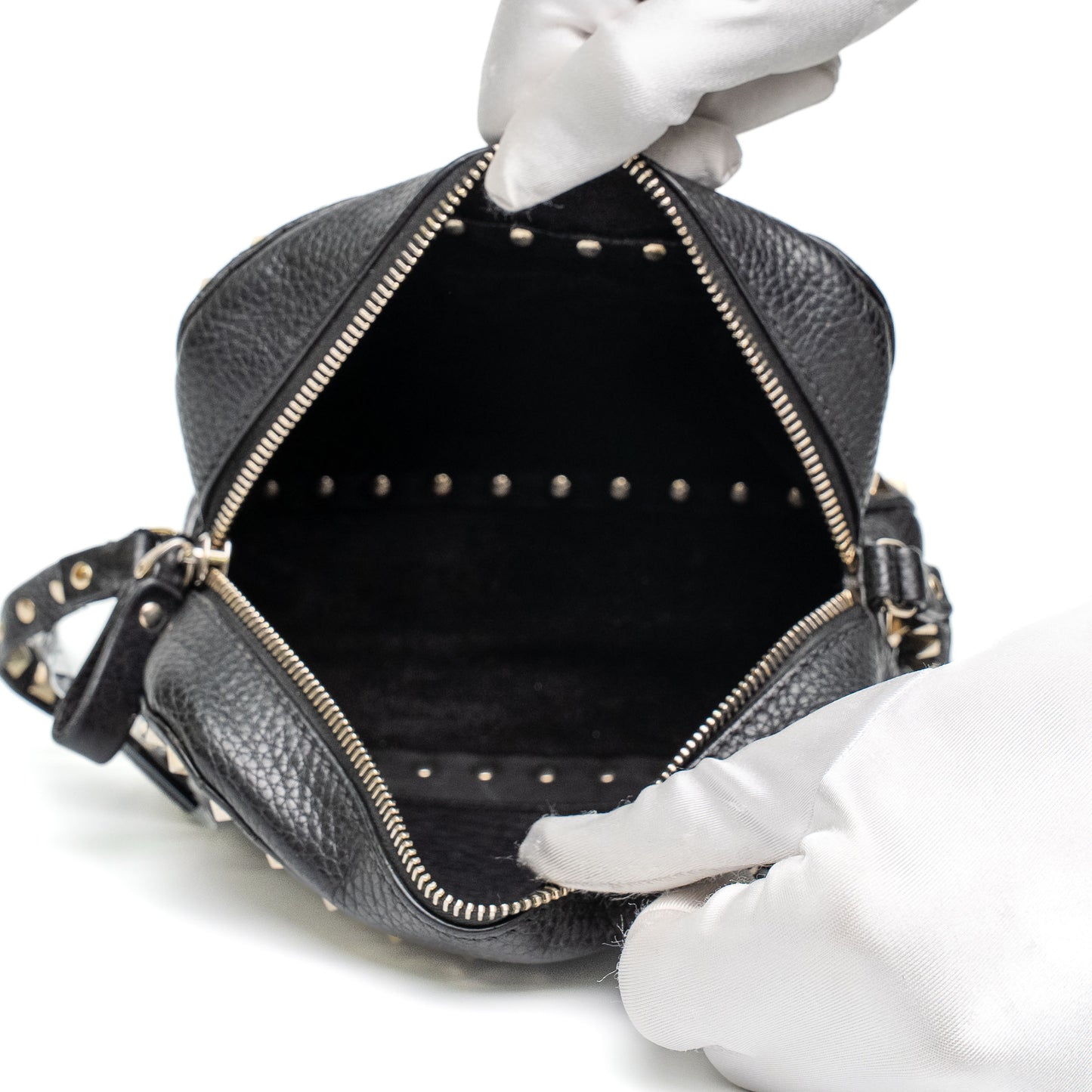 Valentino Rockstud Black Camera Bag