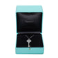 Tiffany & Co. Platinum Diamond Petals Key Necklace