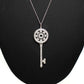 Tiffany & Co. Platinum Diamond Petals Key Necklace
