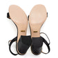 Gucci Black Leather Mid Heel Sandals