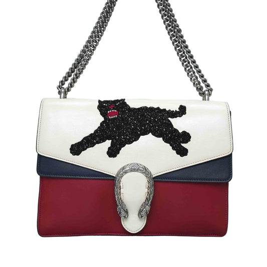 Gucci Dionysus Panther Embellished Shoulder Bag