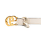 Gucci Slim Double G White Leather Belt