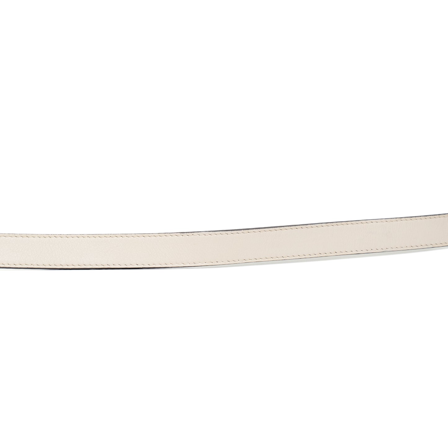 Gucci Slim Double G White Leather Belt