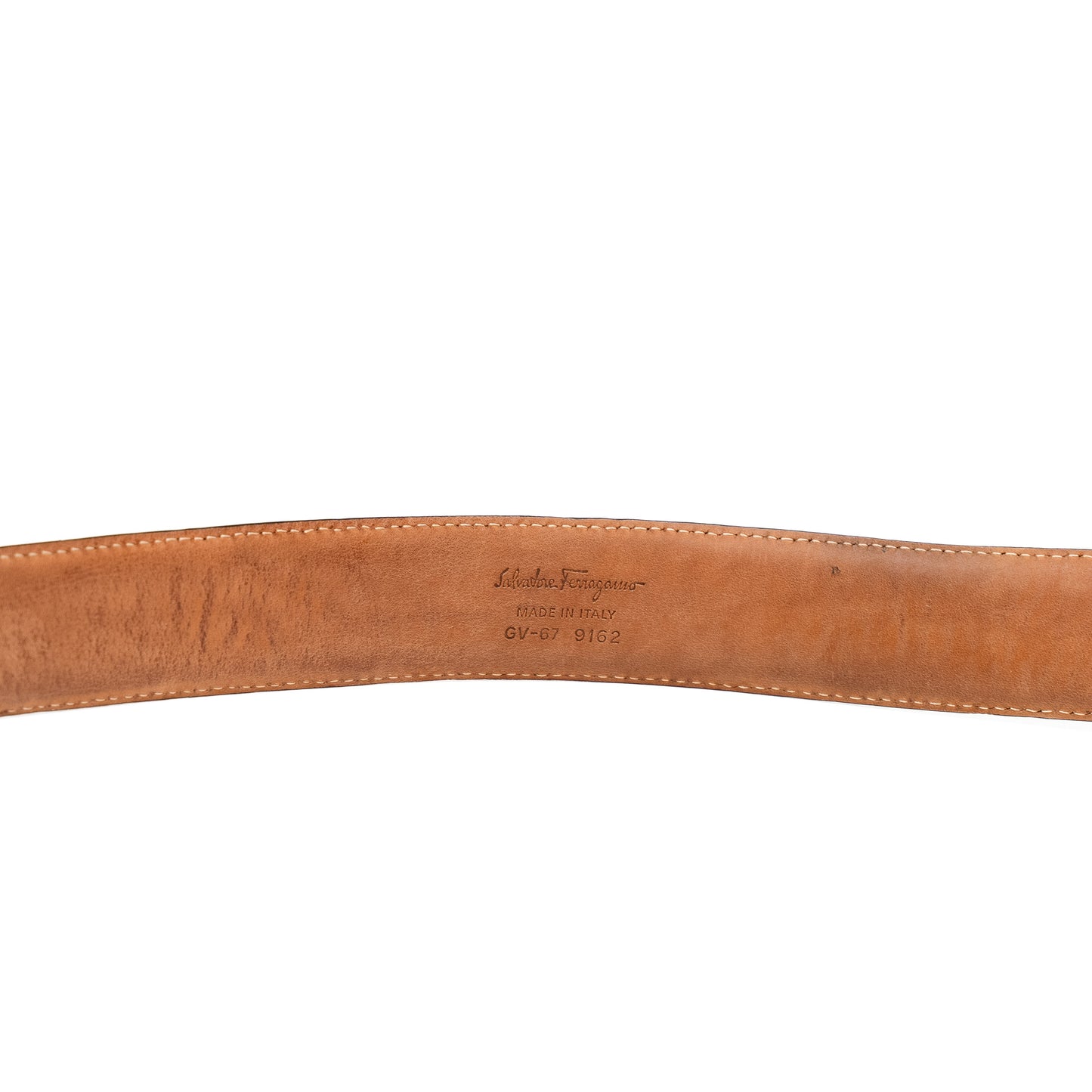 Ferragamo Gancini Black Calfskin Belt
